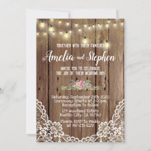 Adorável Convite Russo De Casamento De Wooden