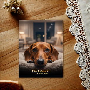 Adorável Dachshund Desculpe Cartão Postal