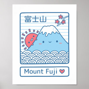 Adorável Decoração de Parede Doodle do Monte Fuji