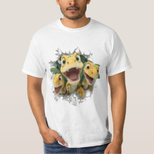 Adorável Design de Camisa de Dinossauro para Bebê