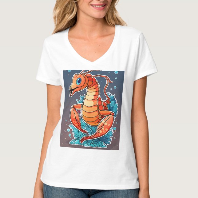 Adorável Design de Camisa T-Mascote do Caveira do  (Frente)