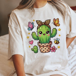 Adorável Design de Jardim de Cactus Kawaii