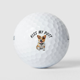 Adorável Filhote de Corgi Humor Malandro 'Beije Me
