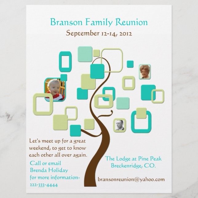 Adorável Folheto de Reunião Familiar (Frente)