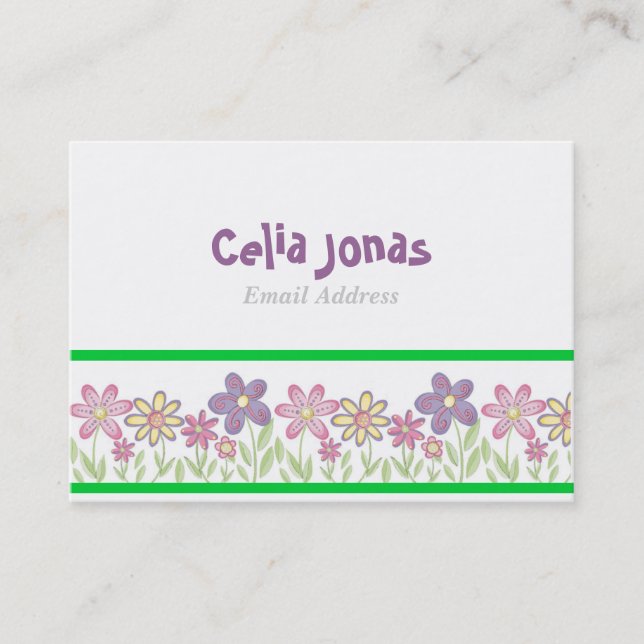 Adorável Girls Cartão de visita Modelo (Frente)