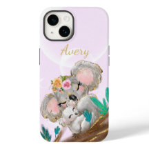 Adorável Mama Koala Bear, Bebê Personalizado Doura