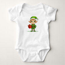 Adorável Pequeno Elfo – Camiseta Bodysuit Festiva