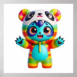 Adorável Poster de Boneca Kawaii para Decoração de
