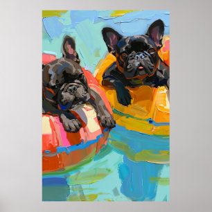 Adorável Poster de Bulldog Francês - Cães Fofos Al