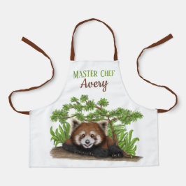 Adorável Red Panda Personalizado Kids Apron