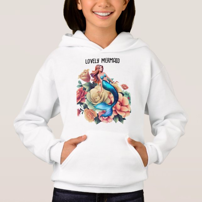Adorável Sereia Meninas Gaiústias e Camisetas. (Frente)