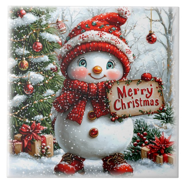 Adorável Snowman de Natal (Frente)