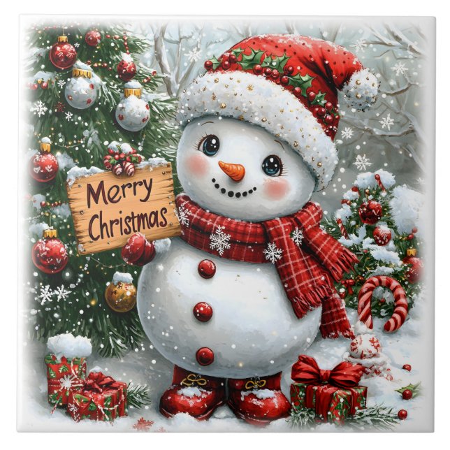 Adorável Snowman de Natal (Frente)