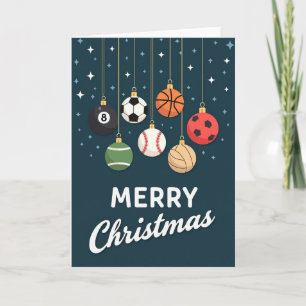 Adornos Desportivos de Natal Cartão