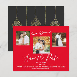 Adornos Dourados Férias Foto Casamento Salve a Dat