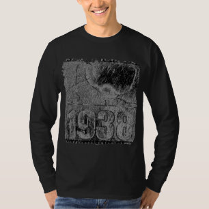 Adoro a Camisa de T-Shirt Preta e Branca de 1938