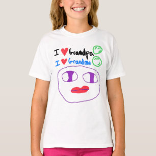Adoro a camiseta da vovó e do vovô Kids