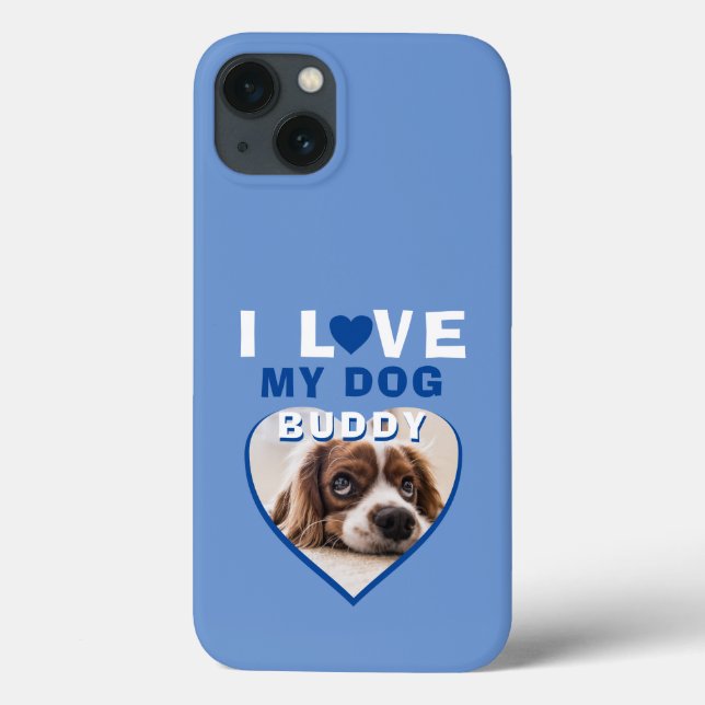 Adoro a foto do meu nome de animal azul (Verso)