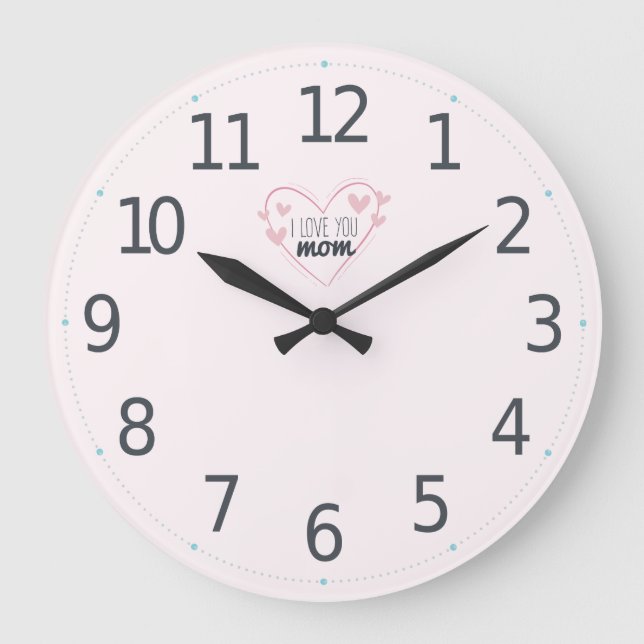 Adoro a mãe Dia de as mães | Relógio De Parede (Frente)