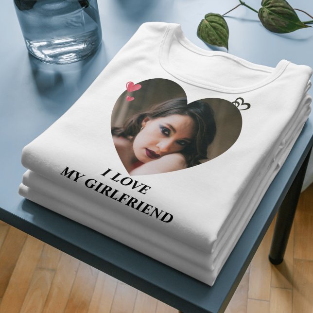 Adoro a minha camisa de NAMORADA (Romantic Gift Tee – I LOVE MY GIRLFRIEND Shirt for Couples)