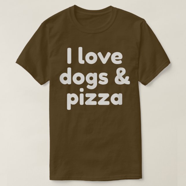 Adoro Cachorros E Camiseta De Pizza (Frente do Design)