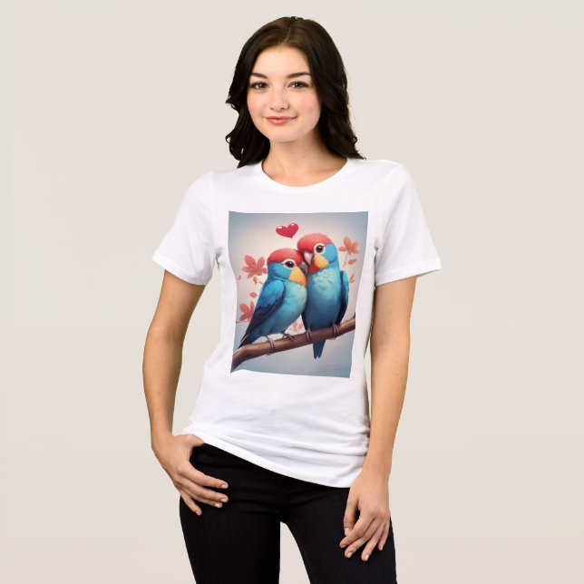 adoro camiseta de pássaros 415z (Frente Completa)