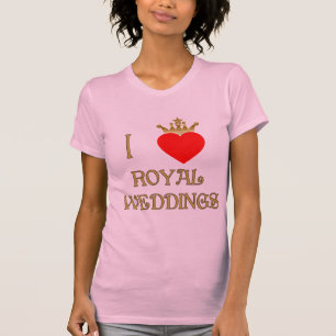 Adoro camisetas de casamentos reais, canecas, pres