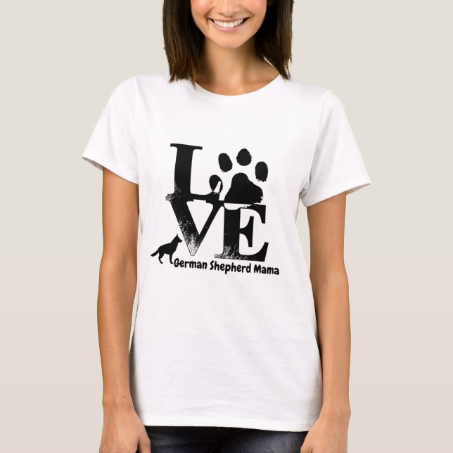 Adoro camisetas German shepherd (Frente)
