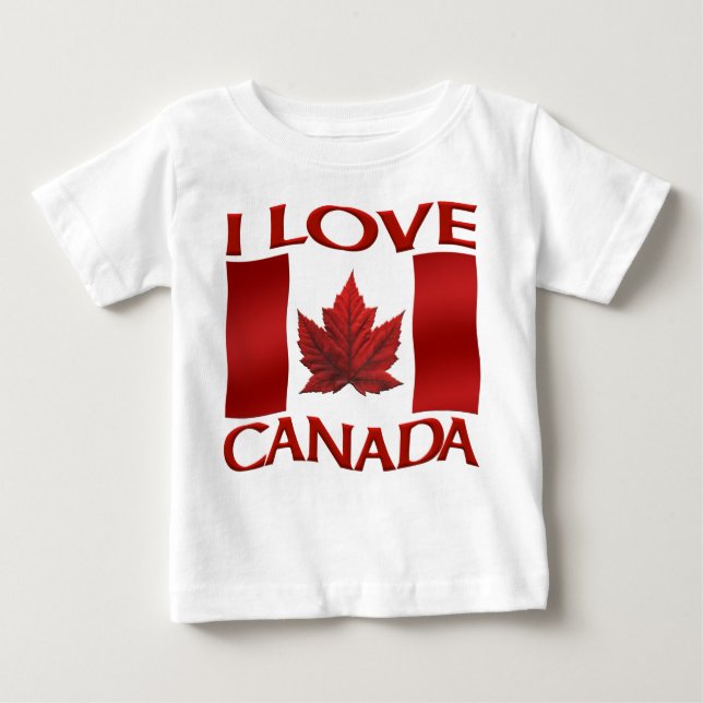 Adoro Canadá Camisas de Bebê Canadá Reflexões de B (Frente)