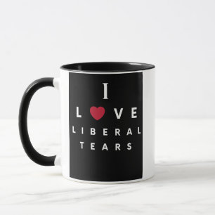 Adoro caneca de café com lágrimas liberais