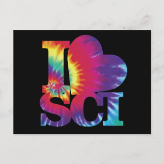 Adoro cartão postal da Science tie dye