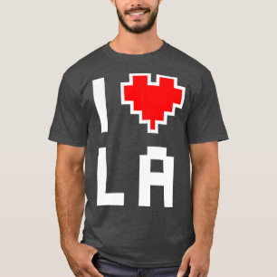 Adoro coração de LA Pixel para a camiseta do jogad