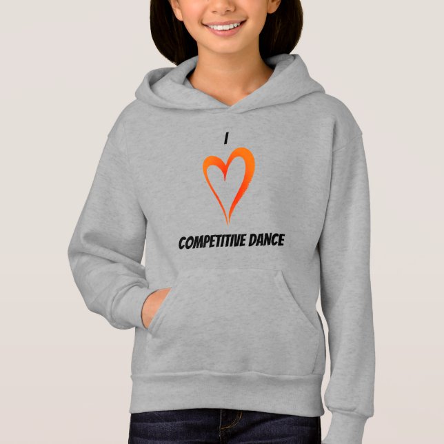 Adoro dança competitiva - Crianças Pullover Hoodie (Frente)