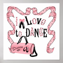 Adoro dançar Impressão