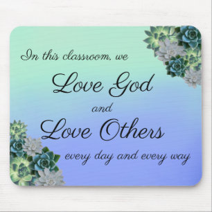 Adoro Deus, Ame Outros Professora Mousepad