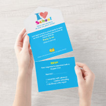 Adoro Escola de Volta à Graduação de Cartoons na E