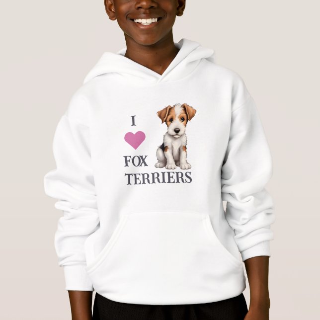 Adoro Fox Terriers Boys Hoodie (Frente)