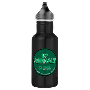 Adoro Garrafa de Água Asfaltada - Preto