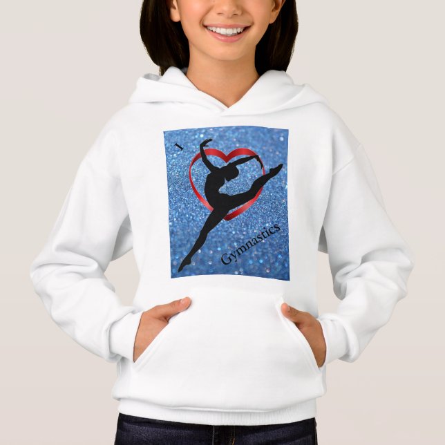 Adoro ginástica - Gymnast Hoodie para Crianças (Frente)