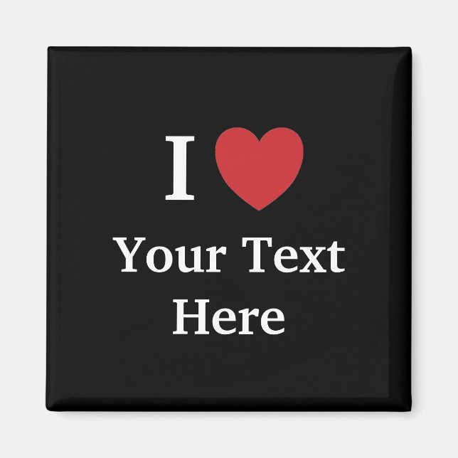 Adoro Imã de geladeira Personalizável Adicionar Me (Frente)