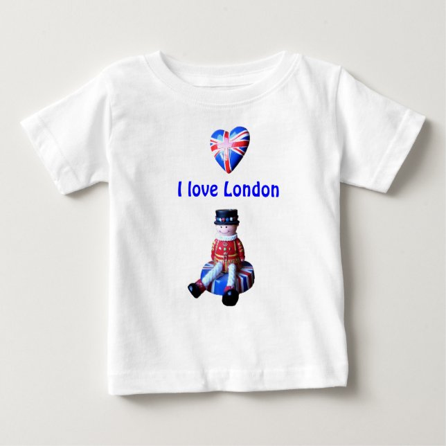 Adoro Londres, camiseta de bebê de manga longa (Frente)