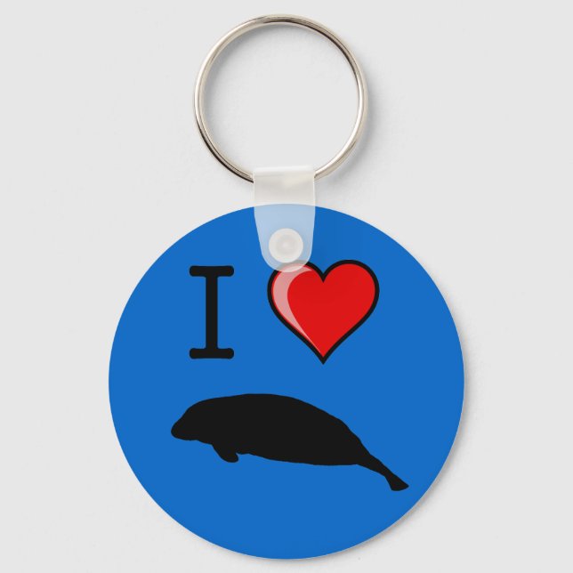 Adoro Manatees Chaveiro (Frente)
