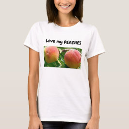 Adoro minha camiseta de pêssego