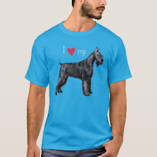 Adoro minha camiseta gigante Schnauzer