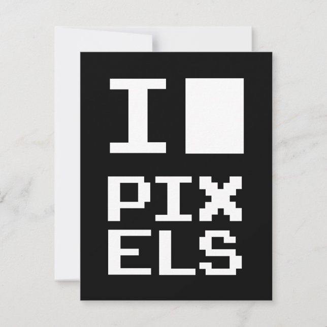 Adoro Pixels, design de geek, arte de pixel (Frente)