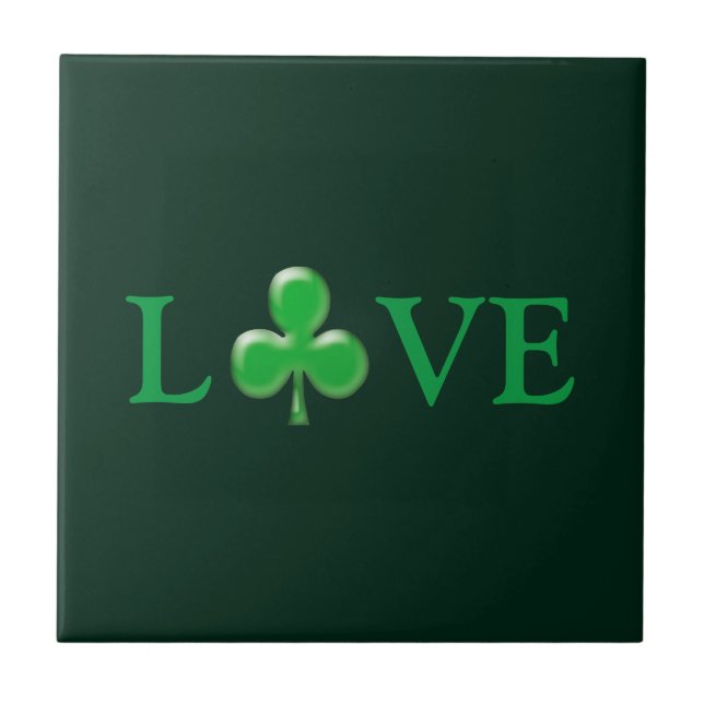 Adoro Ruas de Shamrock do Clover Verde escuro. Dia (Frente)