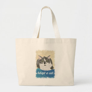 Adotar Bolsas de canvas de promoção de gatos