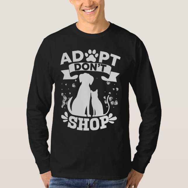 Adotar Não Comprar Animais de Emergência à Camisa  (Frente)