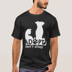Adotar Não Comprar Camiseta Negra