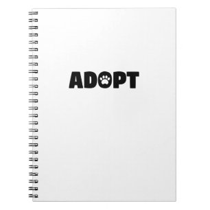 Adote o caderno espiral do impressão da pata do
